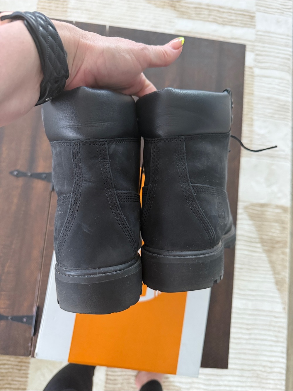 Timberland Men's Black Lace-Up Waterproof Work Boots - Picture 4 of 9